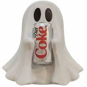 Ghost Holding Diet Coke Can Decor
